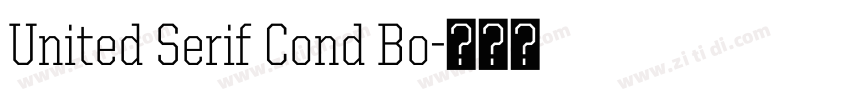 United Serif Cond Bo字体转换